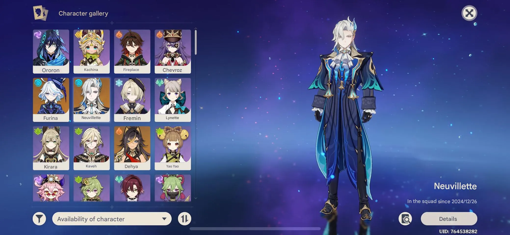 GI1180 5 star Absolution Sword + Harlequin Furina Sigewinne Neuvillette Yelan AR46 Europe Boosted 